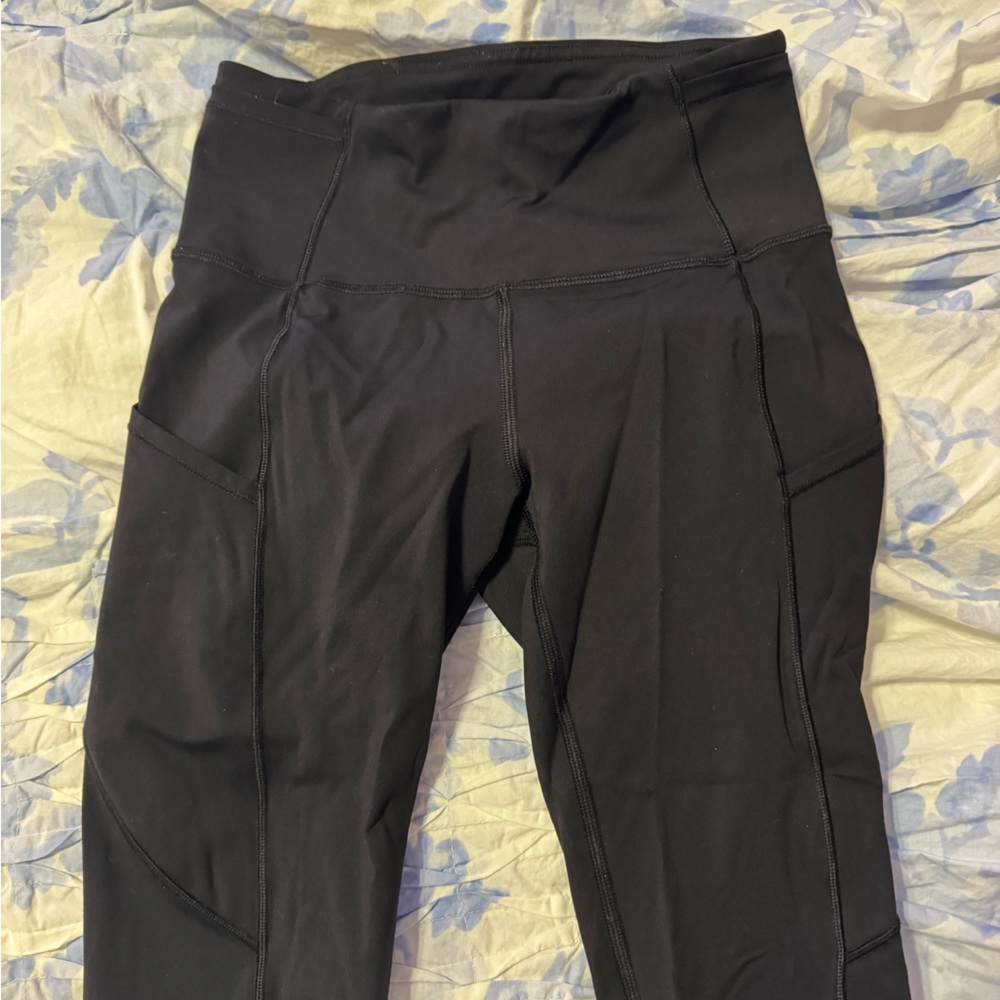 black lulu leggings